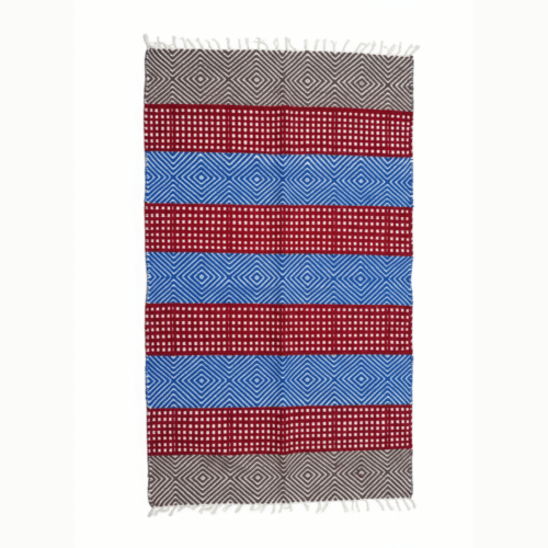 RubiBlue Stripes Shatranji